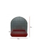 All4Pets Bird Cage Wire white Pan Red Yellow