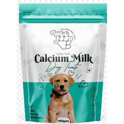 WOOFOOD CALCIUM MILK STICKS 100GM DOG TREATS