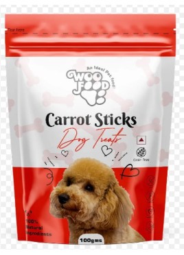 WOOFOOD CARROT STICKS 100GM DOG TREATS