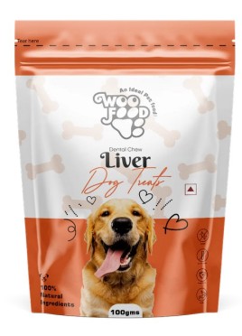 WOOFOOD DENTAL CHEW LIVER 100GM DOG TREATS