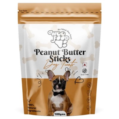 WOOFOOD PEANUT BUTTER STICKS 100GM DOG TREATS