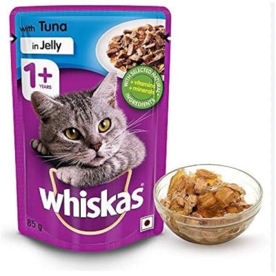 WHISKAS   ADULT TUNA IN JELLY CAT 85GM