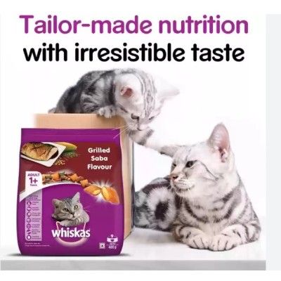 WHISKAS GRILLED SABA 480GM ADULT CAT FOOD