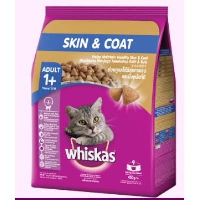 WHIS SKIN AND COAT 450G  CAT FOOD