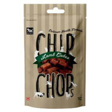chip chops dog treats  lamb cubes  70 gm