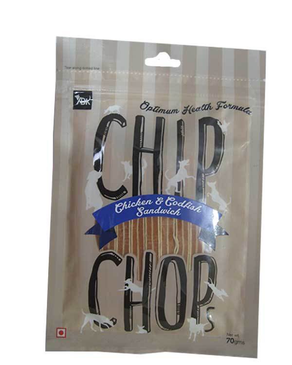 Chip Chops Dog Treats Chicken Codfish Sandwich 70g Chip Chops Pet Product