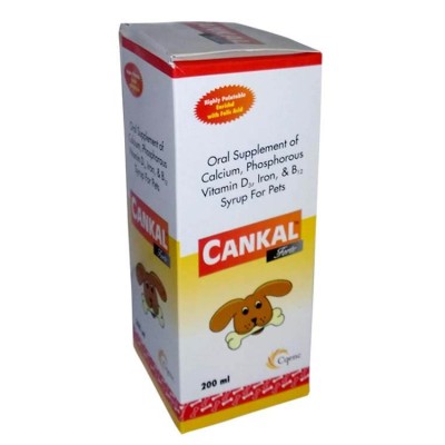 Cqenc Cankal Forte Oral Calcium Supplement Syrup For pets 200ml 