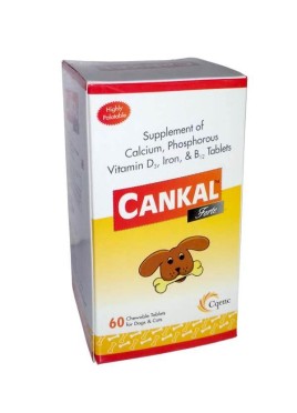 Cqenc Cankal Forte Calcium Supplement Tablets For Pets 60 tab