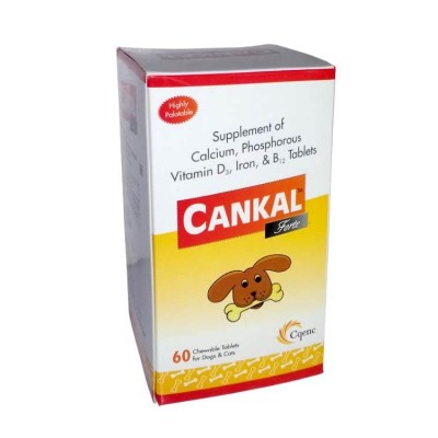 Cqenc Cankal Forte Calcium Supplement Tablets For Pets 60 tab