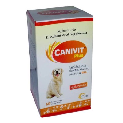 Cqenc Canivit Plus Multivitamin Tablets For Dogs And Cat 60 Tab