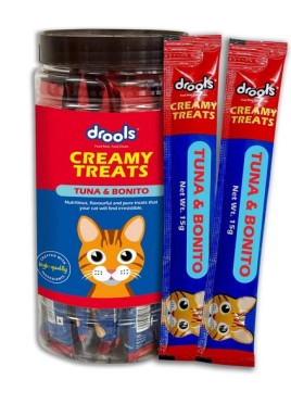 DROOLS CREAMY TREATS TUNA BONITO 25PC JAR