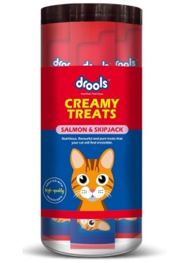 DROOLS CREAMY LICKABLE CAT TREATS SALMON AND SKIPJACK 25PCS