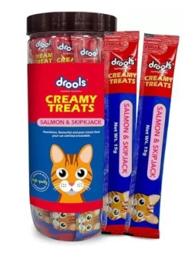 Drools Creamy Lickable Skipjack and Salmon Cat Treat 25PCS