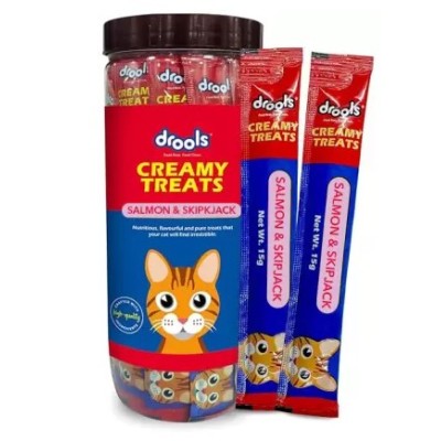 Drools Creamy Lickable Skipjack and Salmon Cat Treat 25PCS