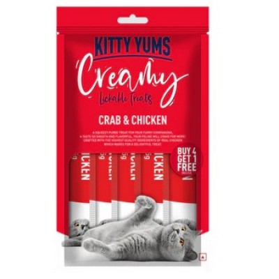 KITTY YUMS CREAMY CRAB AND CHICKEN 5STICK