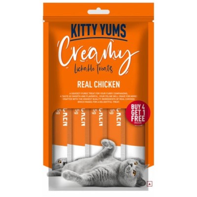 KITTY YUMS CREAMY REAL CHICKEN 5STICK