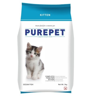 PUREPET KITTEN DRY CAT FOOD OCEAN FISH 3KG  