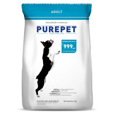 PUREPET ADULT DRY DOG FOOD CHICKEN AND VEGETABLE 7 KG