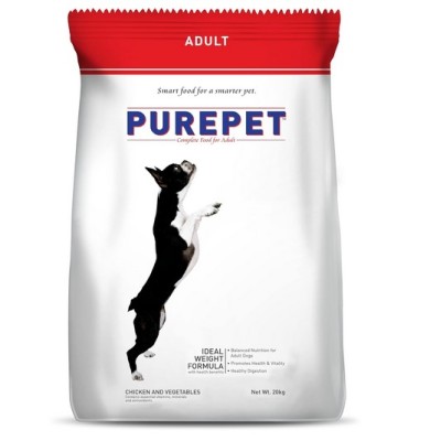 PUREPET CHICKEN AND VEGETABLE ADULT DOG FOOD 20KG 