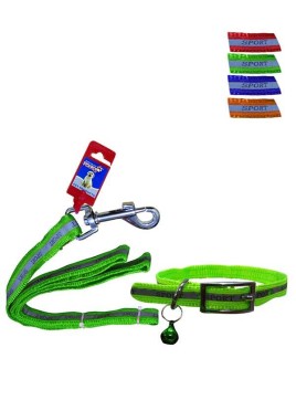 Fekrix Reflective Letter Leash and Collar 10mm 48"+12 Inch