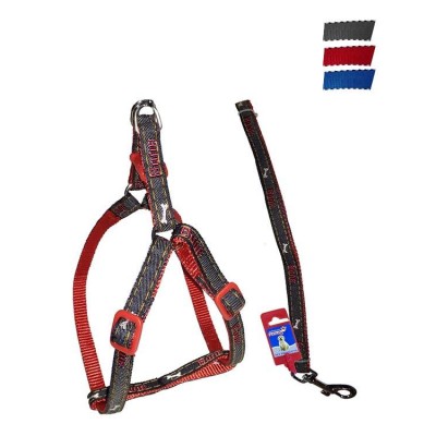 Fekrix Janes And Nylon Leash And Harness 15mm 48 inch 16-24 Inch