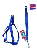 Fekrix 2 Lines Dog Leash And Harness 15mm 48 inch 16-24 Inch
