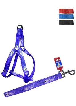 Fekrix Map Dog Leash And Harness 20mm 48 inch 18-24 Inch
