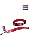 Fekrix Padded Map Nylon Collar And Leash For Dogs 25mm 48 inch 24 Inchs