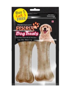 Fekrix Natural Bone Dog Treats Large 2 pc