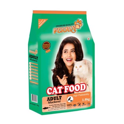 Fekrix Adult Cat Food With Real Mackerel 1.8 kg