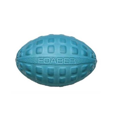 Pet Brands Foaber Kick Rugby Ball Foam Rubber Hybrid Toy, Blue 11 cm