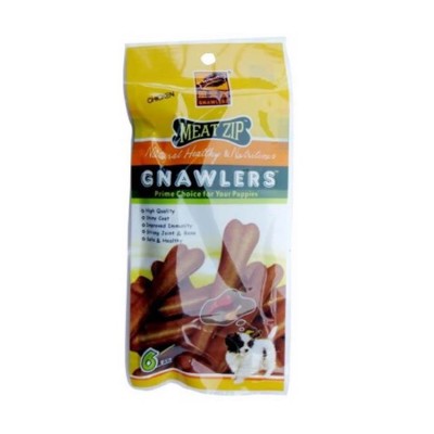 Gnawlers Meat Zip Pouch Dog Treats-40g