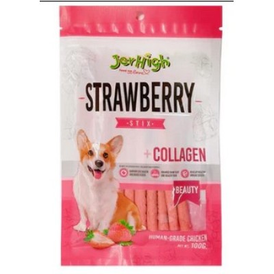 JERHIGH CHICKEN STRAWBERRY DOG TREATS 100GM