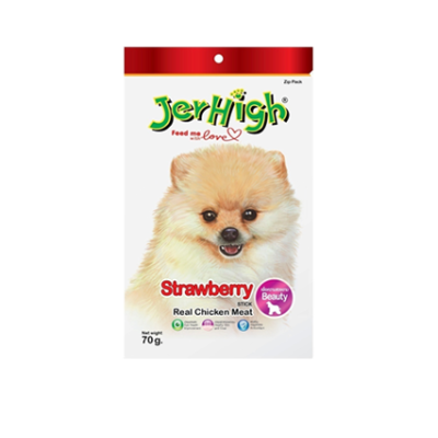 Jerhigh Strawberry Flavoured Sticks Dog Treats 70gm