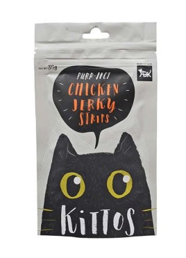 Kittos Chicken Jerky Strips Cat Snacks 35 Gm (Pack of 2)