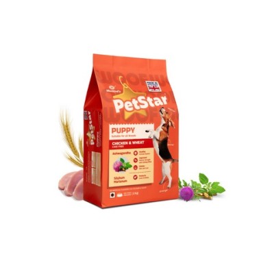 MANKIND PETSTAR CHICKEN AND WHEAT 1KG PUPPY DRY FOOD