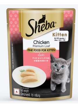 SHEBA CHICKEN PREMIUM KITTEN FOOD 70GM 