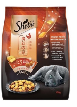 SHEBA KITTEN AND ADULT  CAT FOOD CHICKEN FLAVOUR 400G