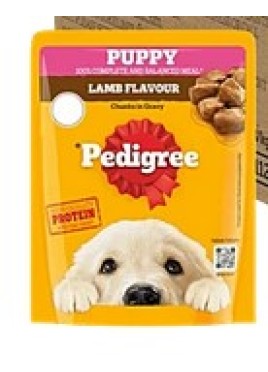 PEDIGREE PUPPY DOG FOOD LAMB FLAVOUR CHUNKS IN GRAVY 70 G