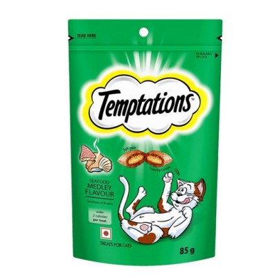 TEMPTATIONS CAT TREAT SEAFOOD MEDLEY FLAVOUR  85 G