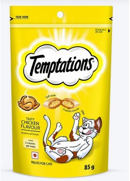 TEMPTATIONS CAT TREAT TASTY CHICKEN FLAVOUR  85G