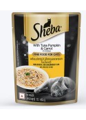 SHEBA PREMIUM TUNA PUMPKIN AND CARROT GRAVY ADULT CAT FOOD 70GM