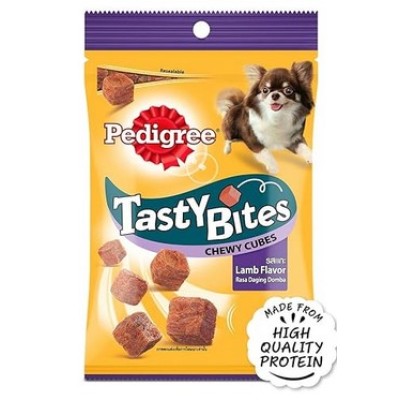 PEDIGREE TASTY BITES CHEWY CUBES CHUNKS DOG TREAT LAMB 50G