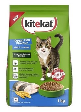 KITEKAT ADULT DRY CAT FOOD OCEAN FISH FLAVOUR 1KG