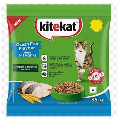 KITEKAT KITTEN DRY CAT FOOD OCEAN FISH FLAVOUR MONTHS 35 G