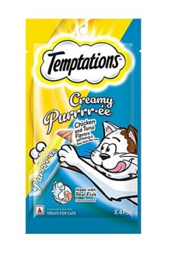 TEMPTATIONS CREAMY CAT TREATS CHICKEN AND TUNA  48G 