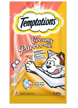 TEMPTATIONS CREAMY SALMON AND CHEESE FLAVOUR 48G