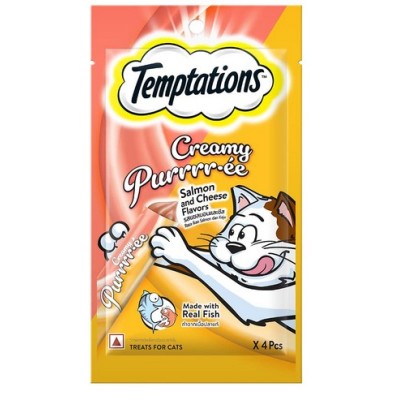 TEMPTATIONS CREAMY SALMON AND CHEESE FLAVOUR 48G