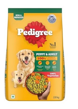 PEDIGREE ADULT AND PUPPY DRY DOG FOOD VEGETARIAN 2.8 KG