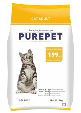 PUREPET ADULT DRY CAT FOOD SEA FOOD FLAVOUR 1KG 